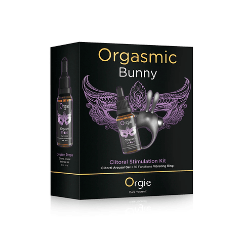 KIT DE ESTIMULAÇÃO CLITORIANA ORGASMIC BUNNY ORGIE 30ML