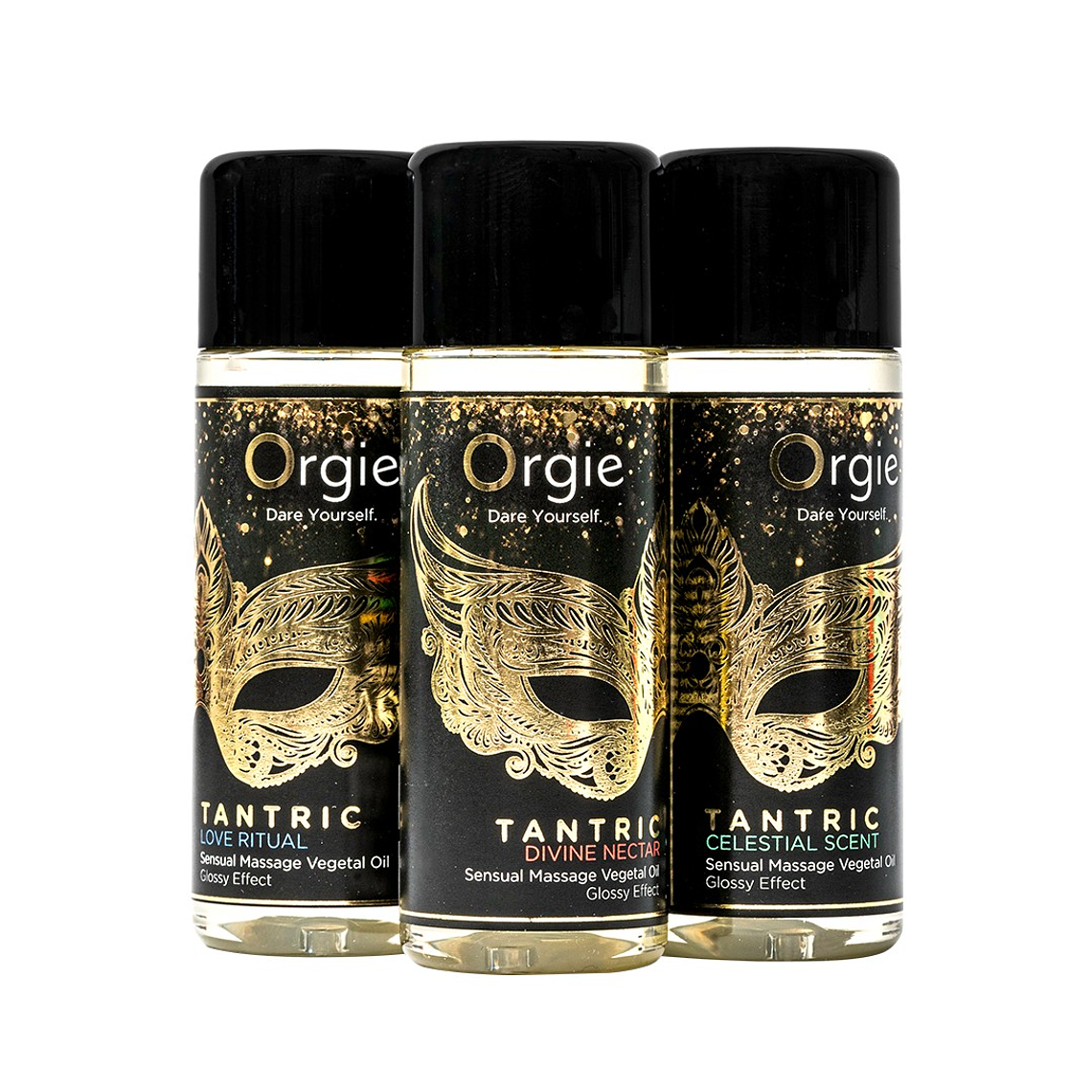 CONJUNTO DE ÓLEOS DE MASSAGEM TANTRIC SENSUAL MINI SIZE 3X30ML ORGIE 3