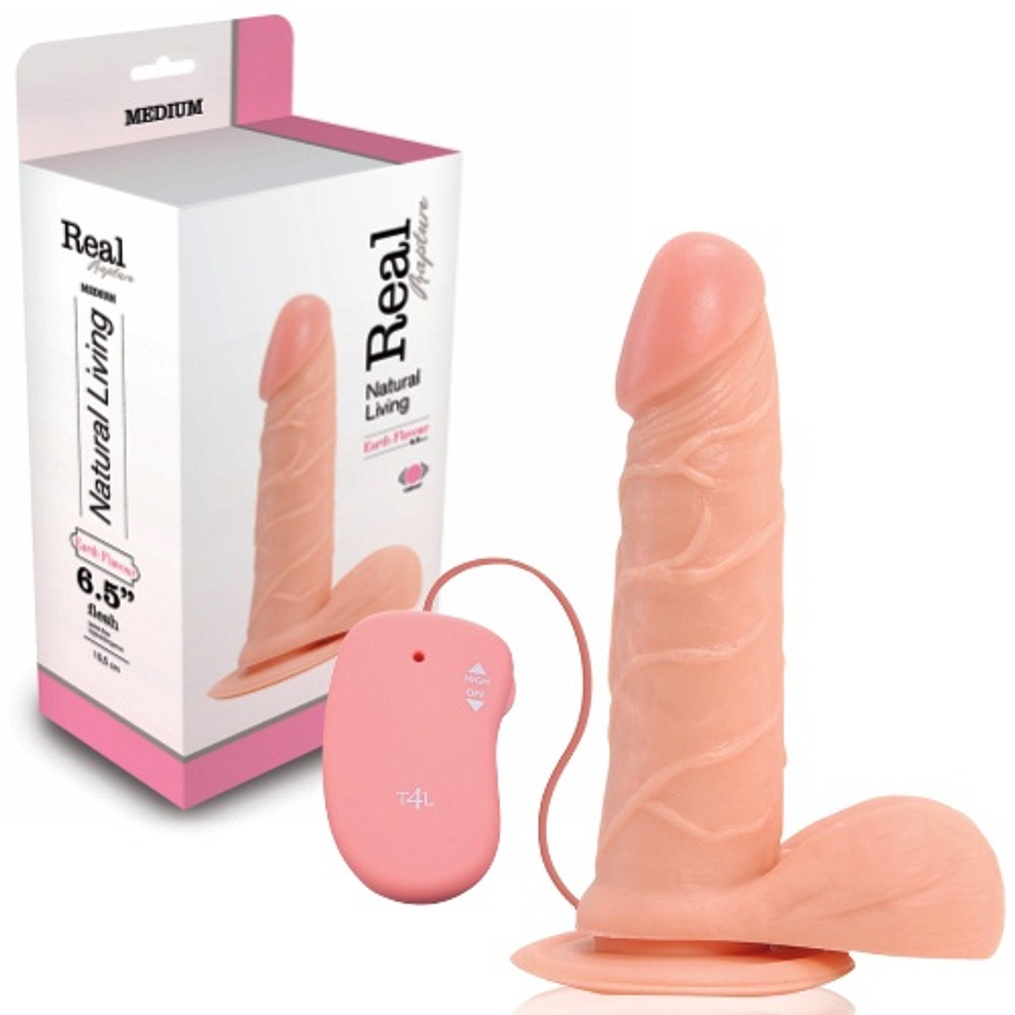 VIBRADOR REALÍSTICO REAL RAPTURE EARTH FLAVOUR 6.5'' BRANCO 2