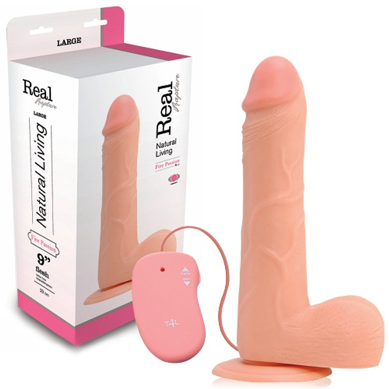 VIBRADOR REALÍSTICO REAL RAPTURE FIRE PASSION 9'' BRANCO 2