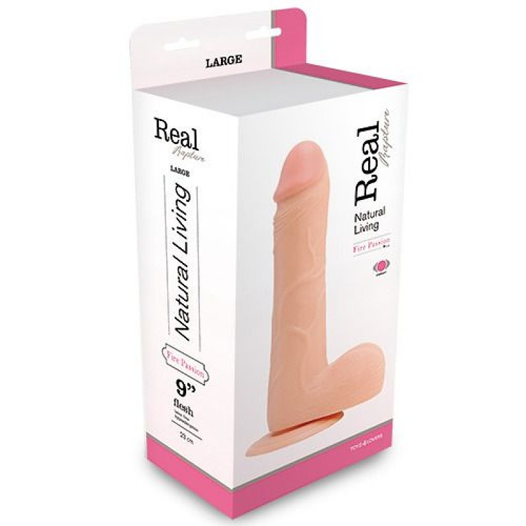 VIBRADOR REALÍSTICO REAL RAPTURE FIRE PASSION 9'' BRANCO 3
