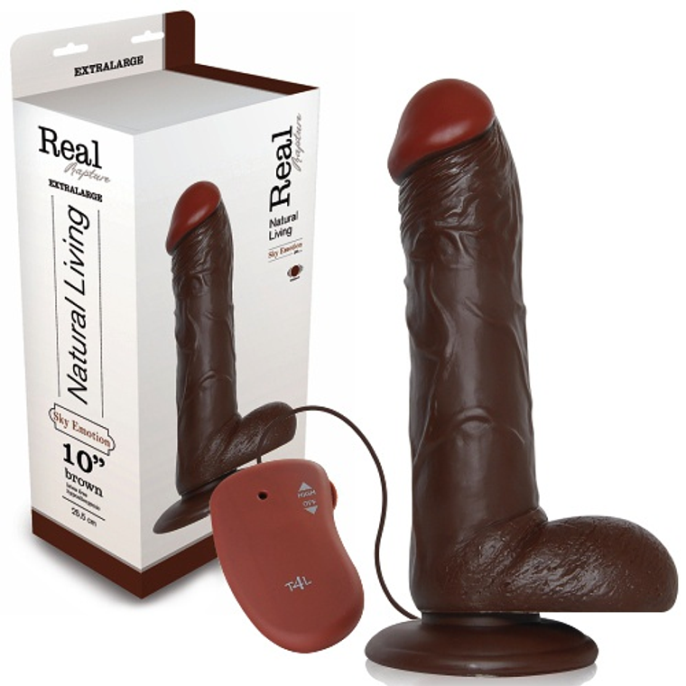 VIBRADOR REALÍSTICO REAL RAPTURE SKY EMOTION 10'' NEGRO 2