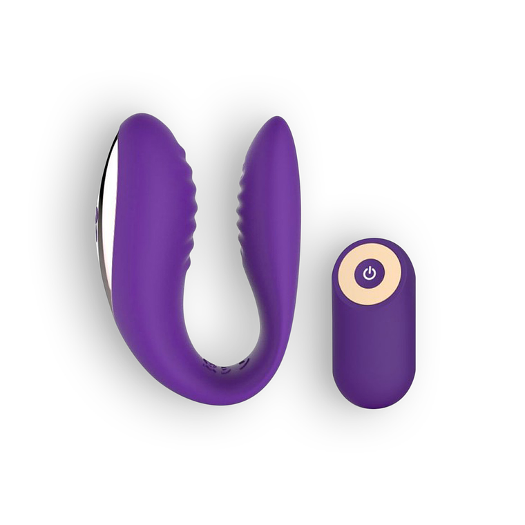VIBRADOR RECARREGÁVEL COM COMANDO PARA CASAL ROXO TOYZ4LOVERS 1