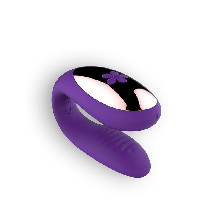 VIBRADOR RECARREGÁVEL COM COMANDO PARA CASAL ROXO TOYZ4LOVERS 2