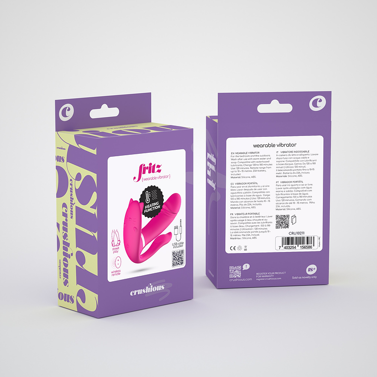 ESTIMULADOR COM CONTROLO REMOTO FRITZ CRUSHIOUS ROSA 11