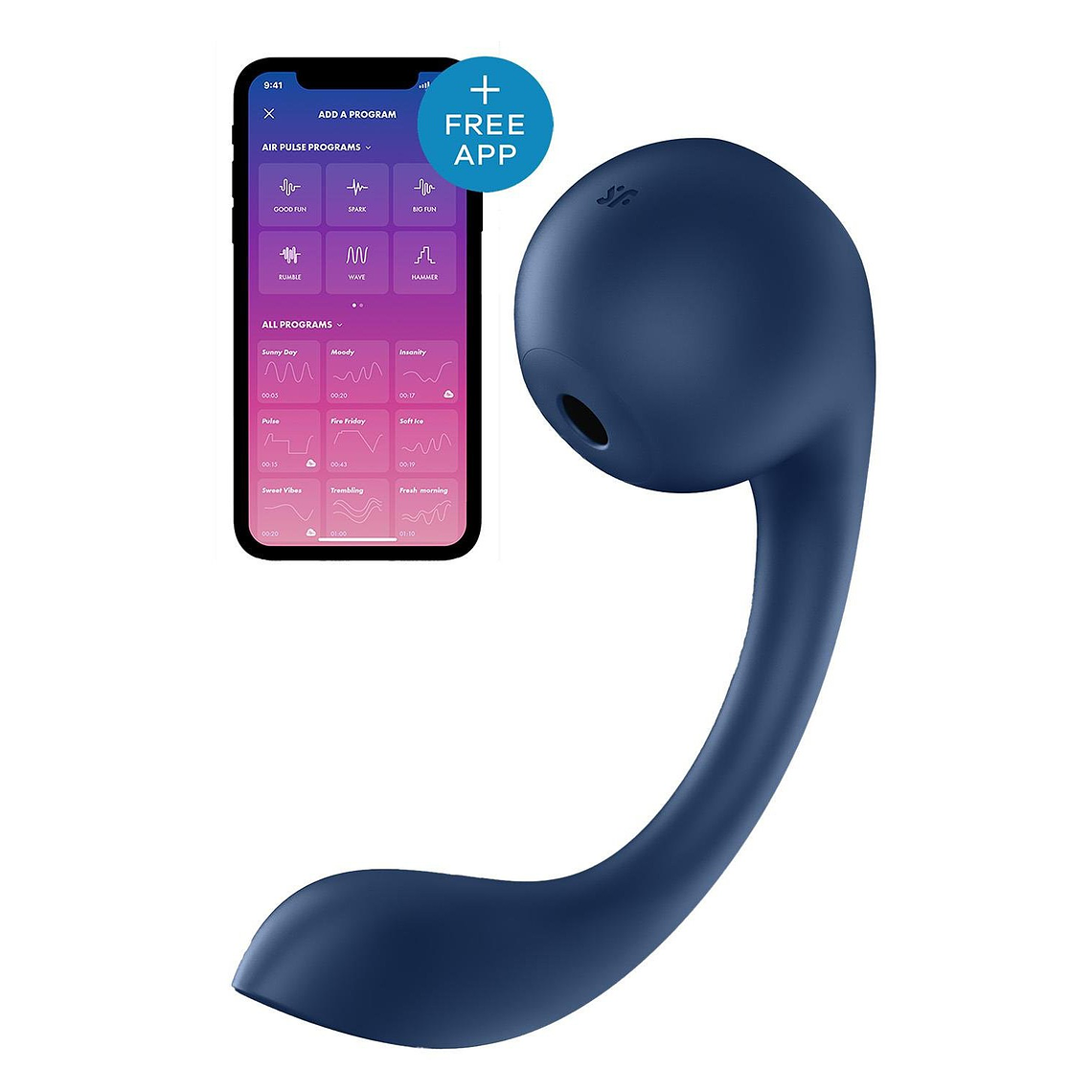 ESTIMULADOR PRO+ WAVE 4 CONNECT APP AZUL SATISFYER 3