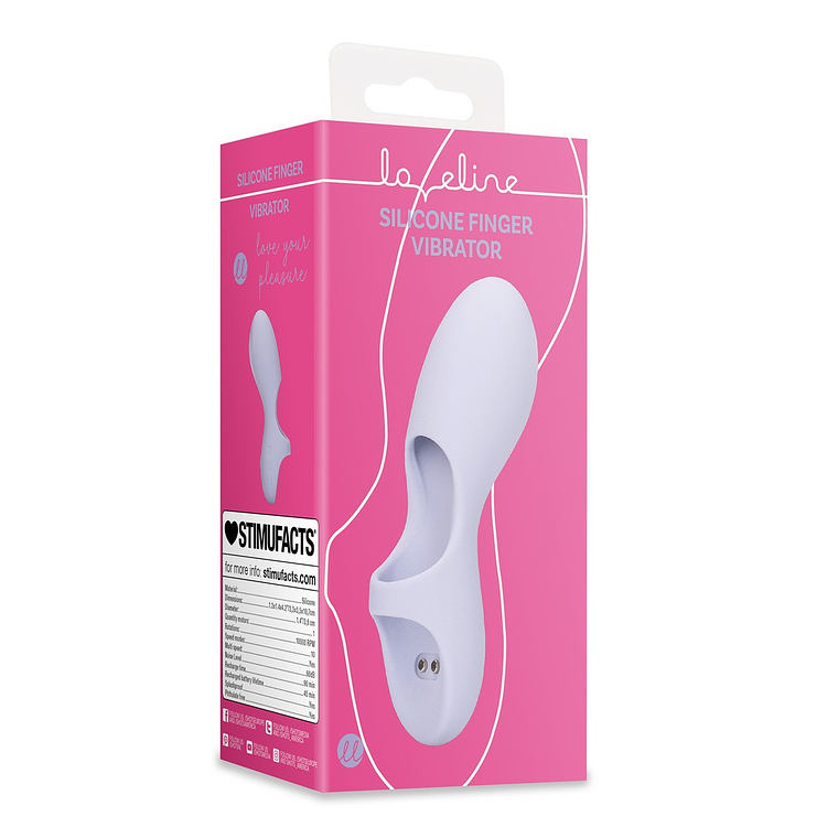 ESTIMULADOR SILICONE FINGER VIBRATOR LAVENDER LOVELINE 2