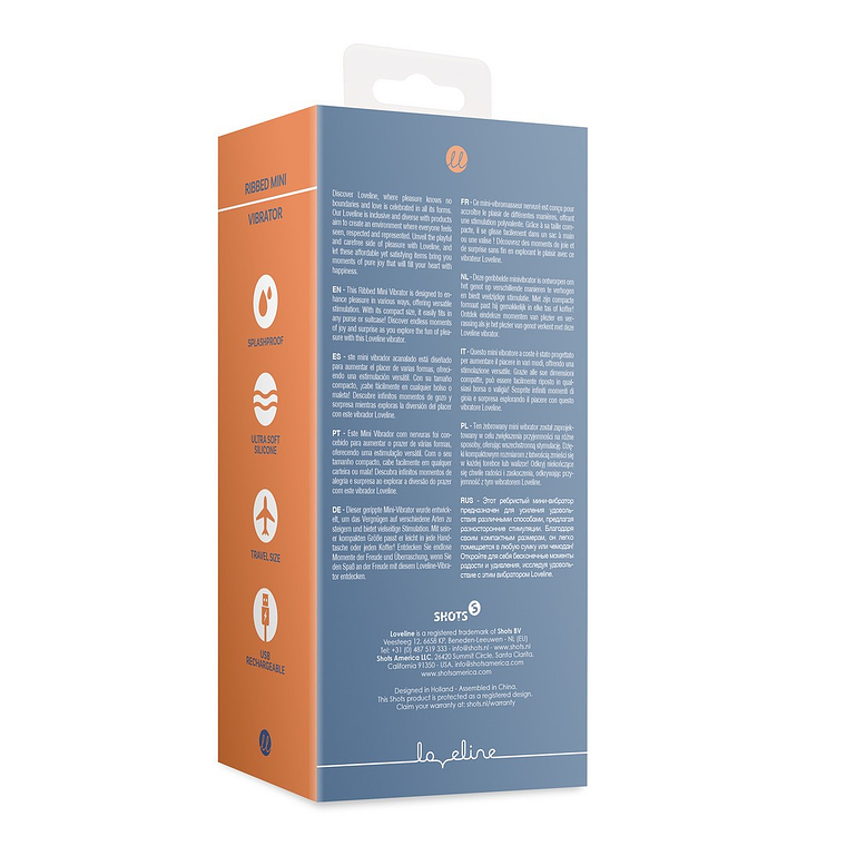 MINI VIBRADOR ESTRIADO BLUE HORIZON LOVELINE 3