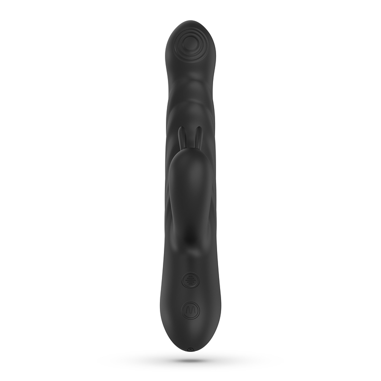 LAPIN VIBRADOR RECARREGÁVEL RABBIT COM IMPULSO PRETO CRUSHIOUS 5