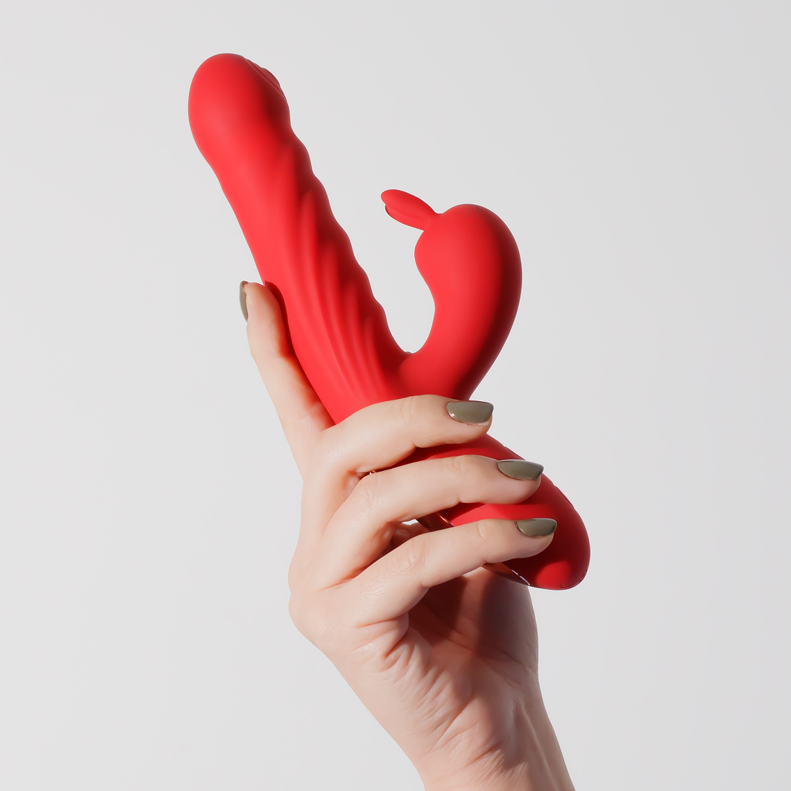 LAPIN VIBRADOR RECARREGÁVEL RABBIT COM IMPULSO VERMELHO CRUSHIOUS 10