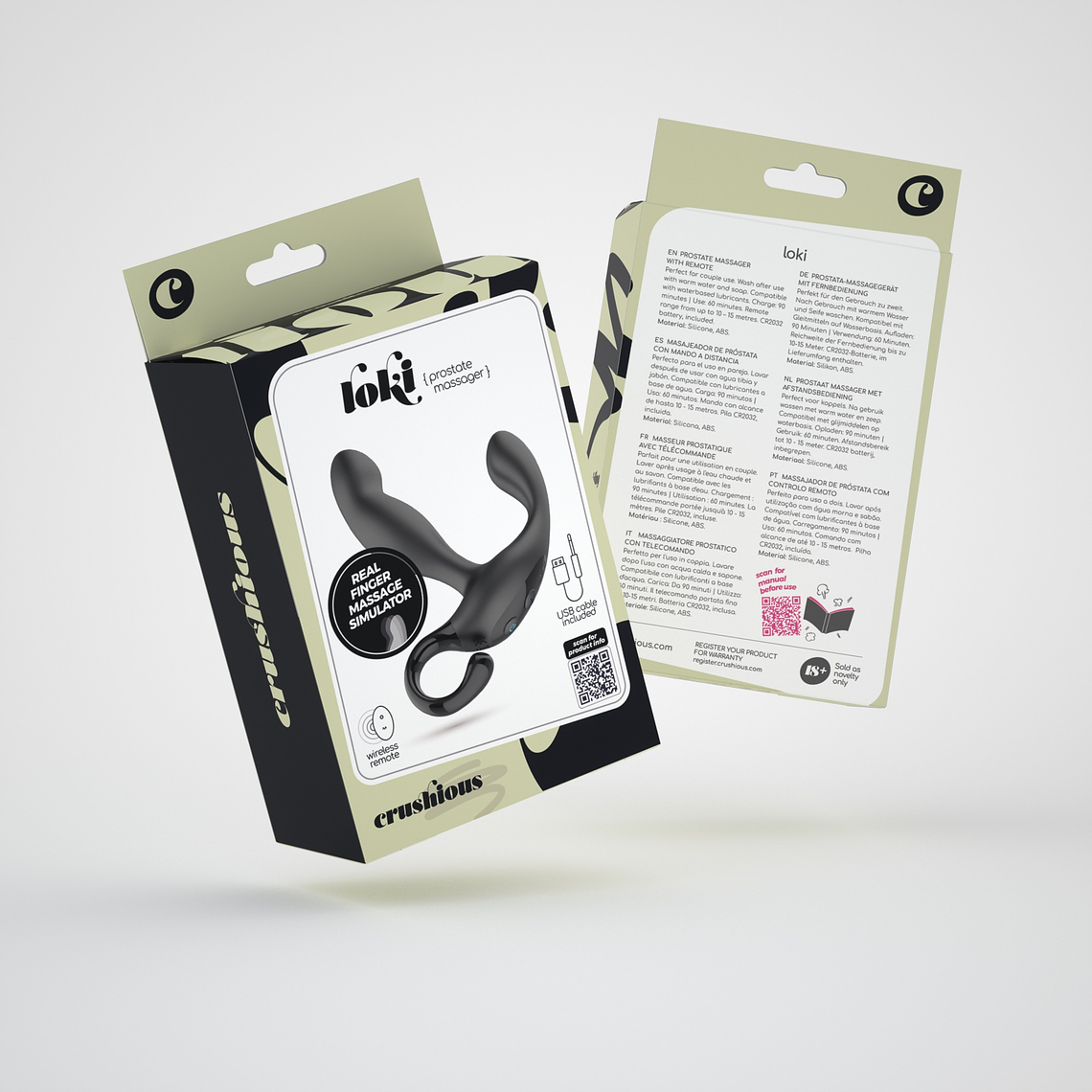 LOKI MASSAJADOR DE PRÓSTATA RECARREGÁVEL COM CONTROLO REMOTO CRUSHIOUS 13