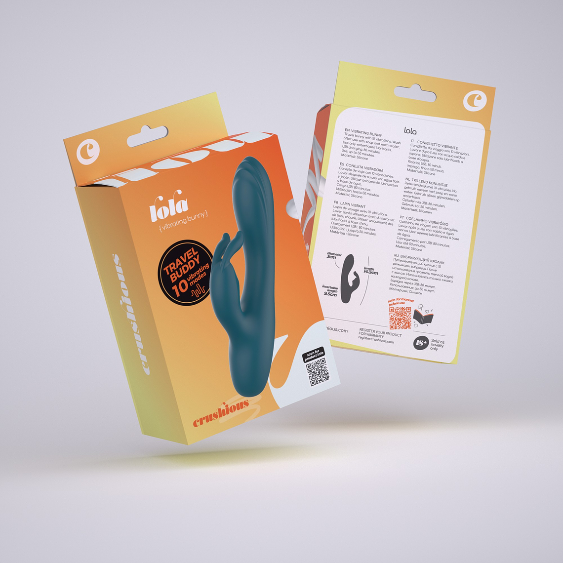 MINI VIBRADOR COELHO LOLA CRUSHIOUS 9