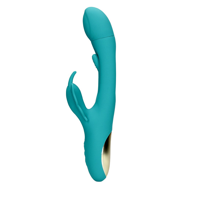 VIBRADOR BUTTERFLY FLAPPING G-SPOT PEACOCK BLUE LOVELINE 6