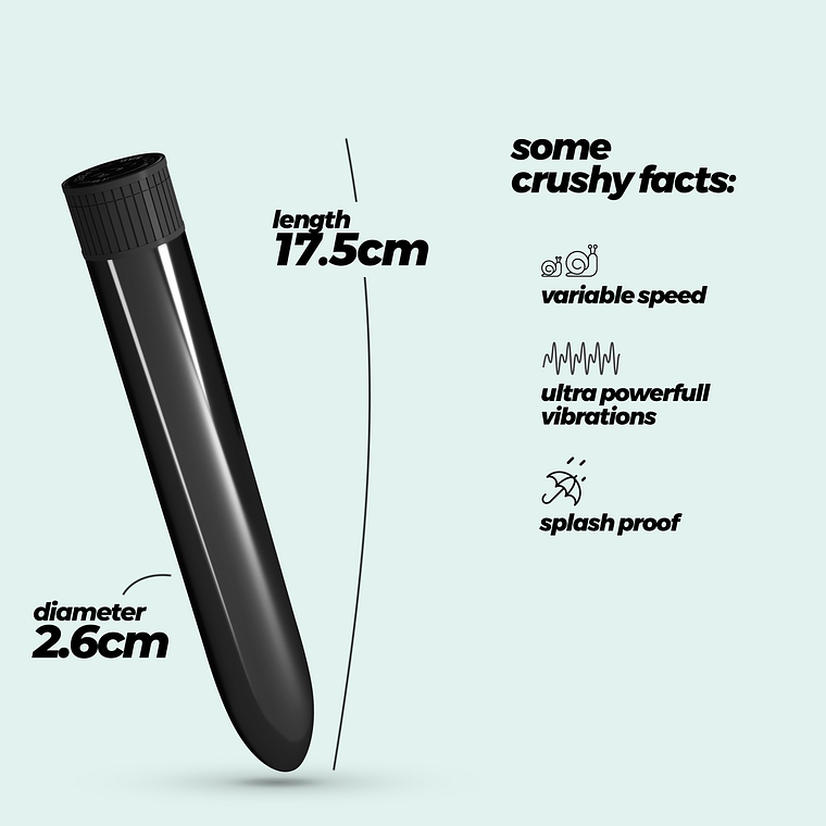 VIBRADOR CLASSIC VIBE CRUSHIOUS PRETO 7
