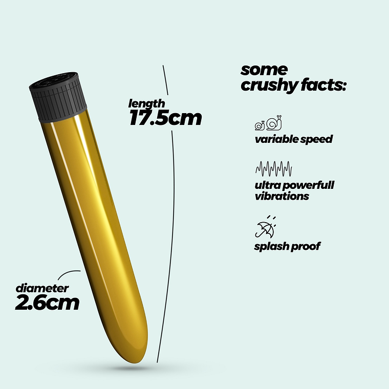 VIBRADOR CLASSIC VIBE CRUSHIOUS DOURADO 7