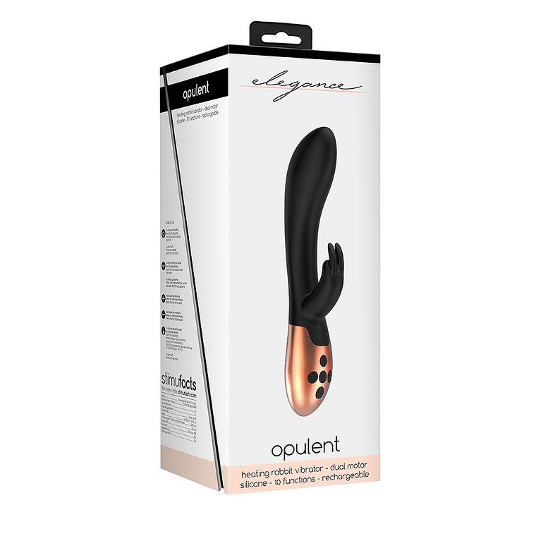 VIBRADOR COM AQUECIMENTO RECARREGÁVEL OPULENT ELEGANCE PRETO 4