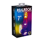 VIBRADOR COM LED E COMANDO LED VIBRATING STRAIGHT COCK WITH BALLS 7 /18 CM REALROCK - Miniatura 2