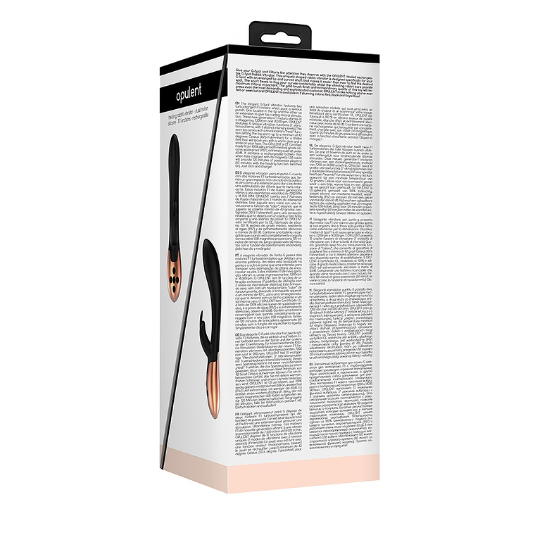 VIBRADOR COM AQUECIMENTO RECARREGÁVEL OPULENT ELEGANCE PRETO 5