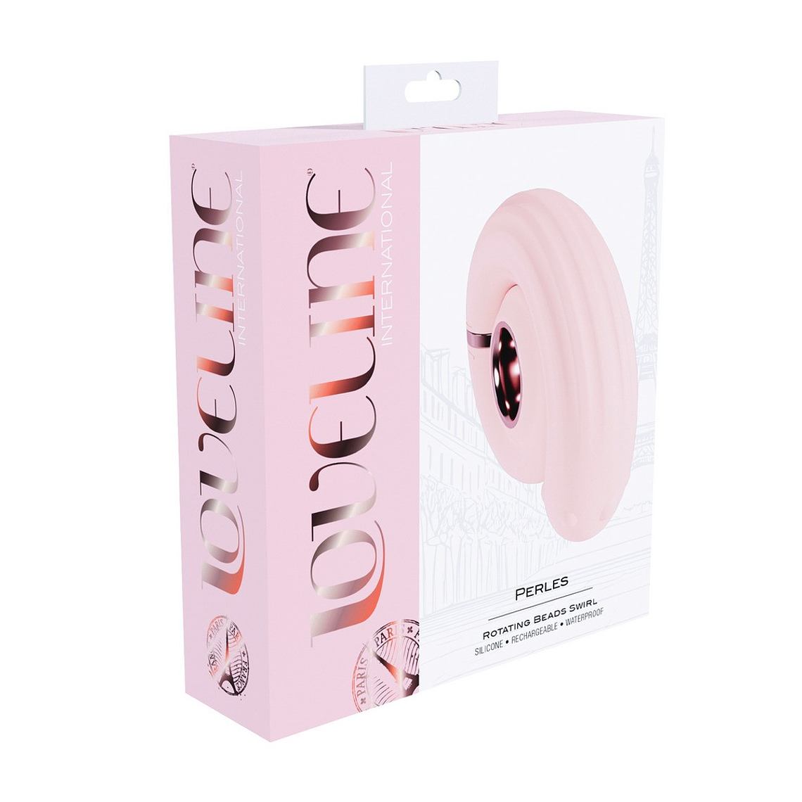 VIBRADOR COM PÉROLAS ROTATIVAS PERLES SWIRL ROSA LOVELINE  2