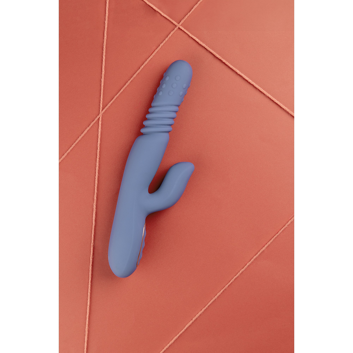 VIBRADOR COM PÉROLAS ROTATIVAS E IMPULSO RABBIT BLUE NOVA LOVELINE 6