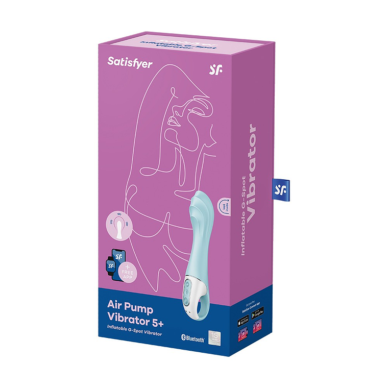 VIBRADOR INSUFLÁVEL AIR PUMP 5 COM APLICAÇÃO CONNECT SATISFYER 2