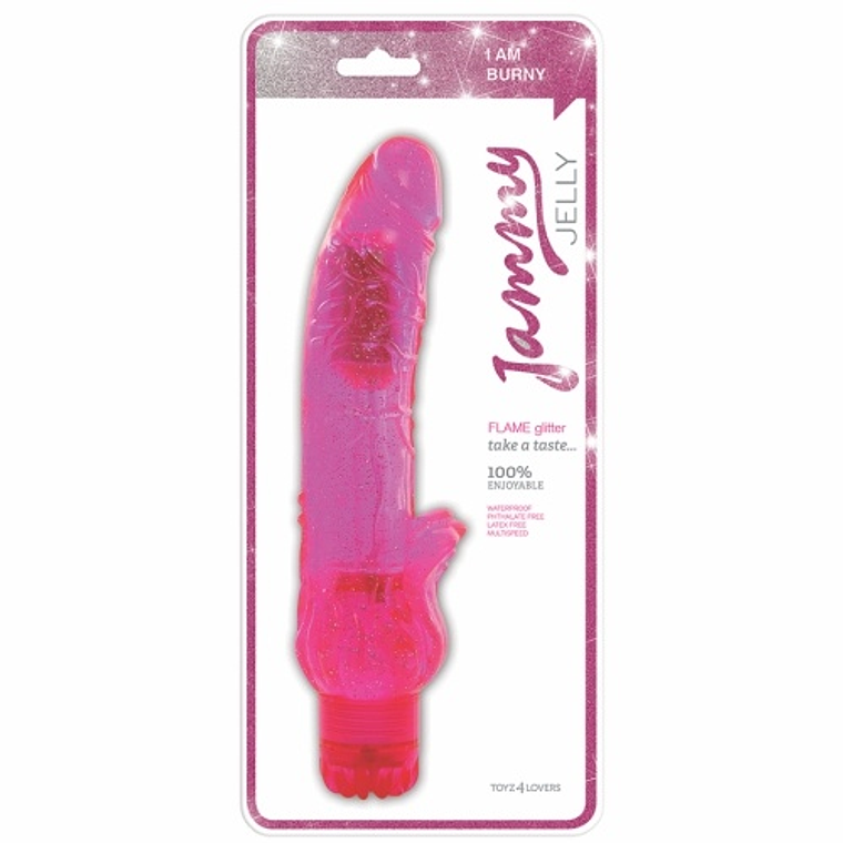 VIBRADOR JAMMY JELLY FLAME GLITTER 2