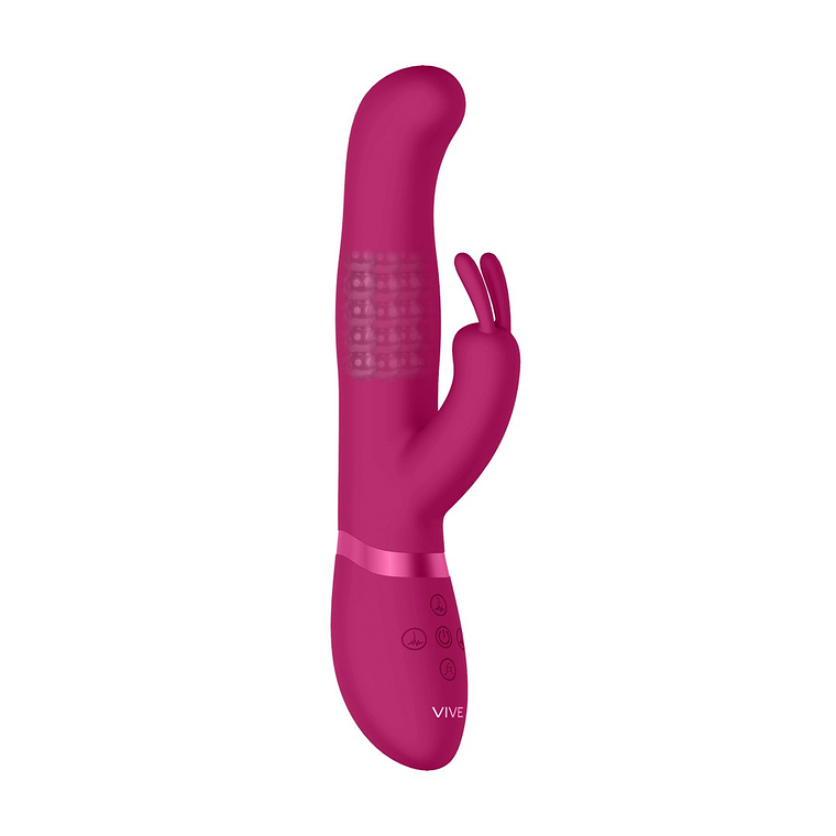 VIBRADOR IZARA ROTATING BEADS RABBIT ROSA VIVE 5