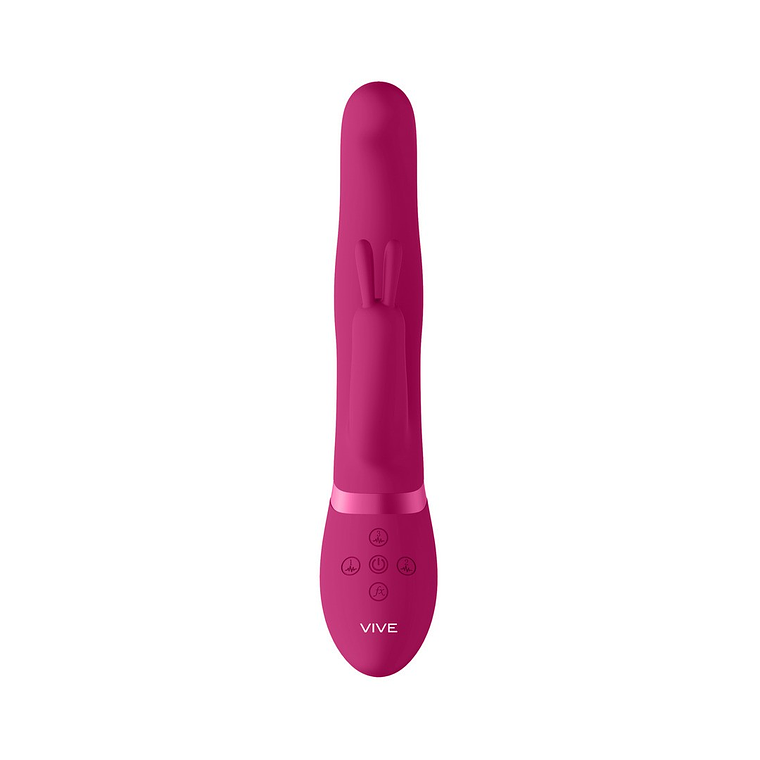 VIBRADOR IZARA ROTATING BEADS RABBIT ROSA VIVE 6
