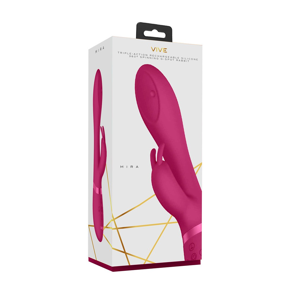 VIBRADOR MIRA SPINNING G-SPOT RABBIT ROSA VIVE  2