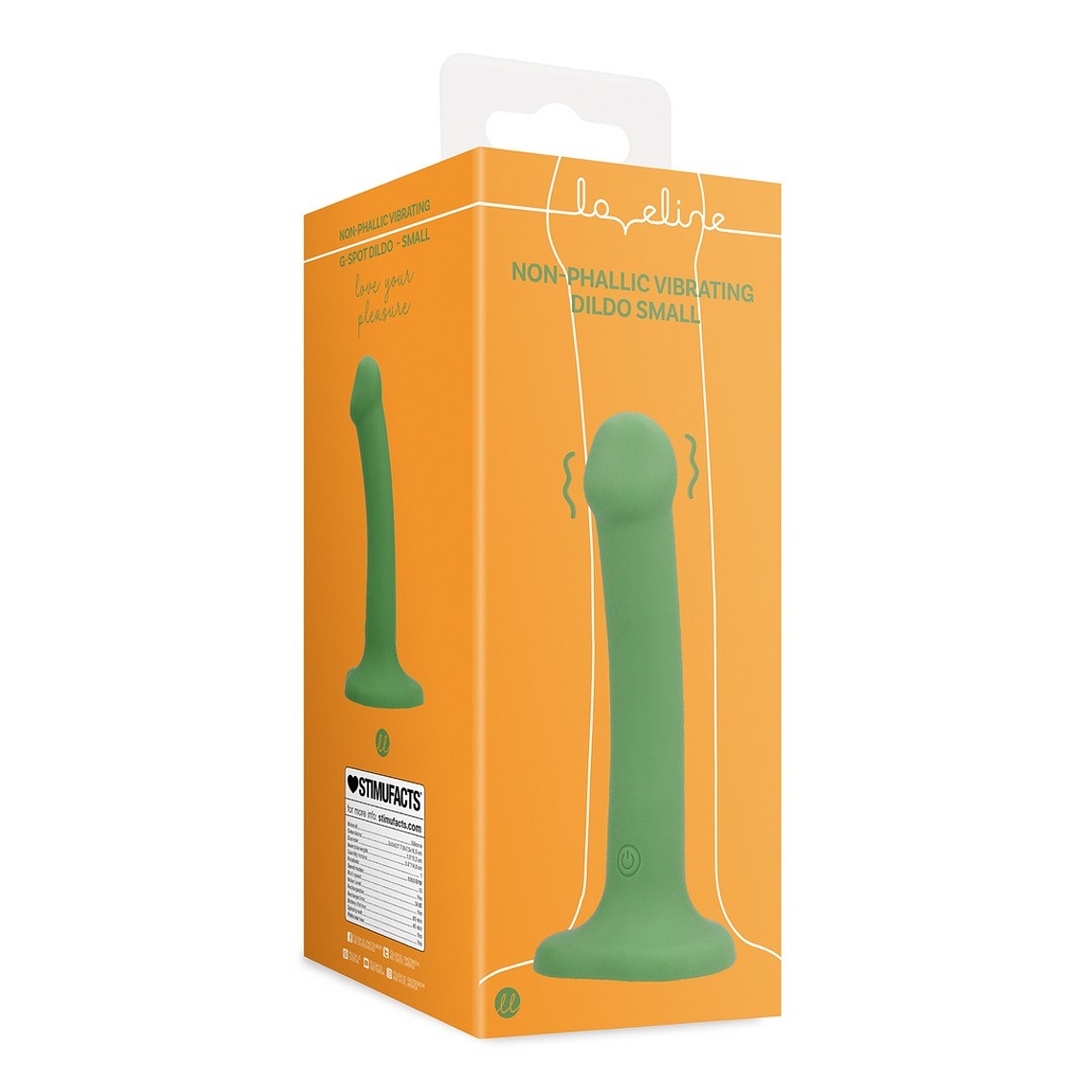 VIBRADOR NON-PHALLIC VIBRATING DILDO PEQUENO FOREST GREEN LOVELINE 2