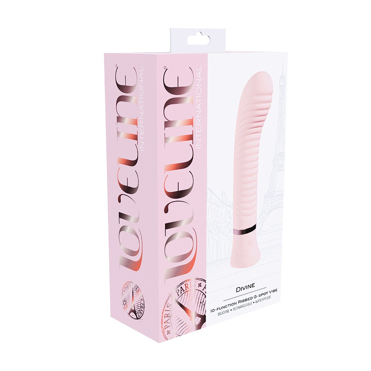VIBRADOR PARA PONTO G DIVINE RIBBED ROSA LOVELINE 2