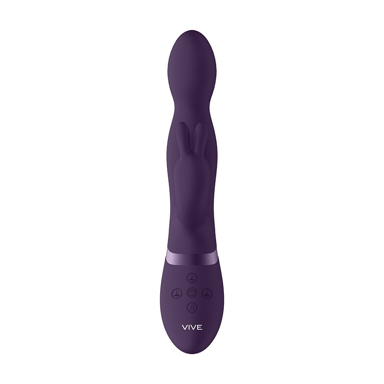 VIBRADOR NIVA ROTATING RABBIT ROXO VIVE 5