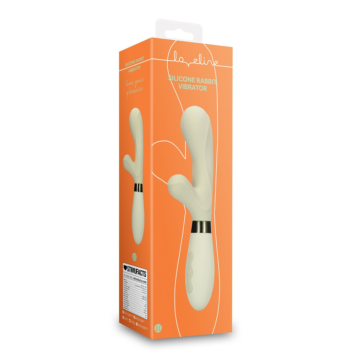 VIBRADOR RABBIT DE SILICONE MISTY GREEN LOVELINE 2