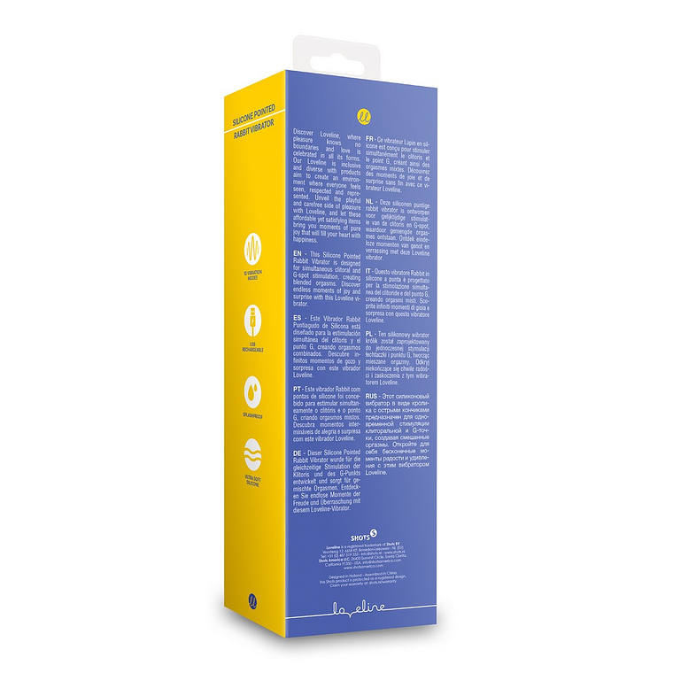 VIBRADOR RABBIT DE SILICONE PROTANOPIA LOVELINE 3