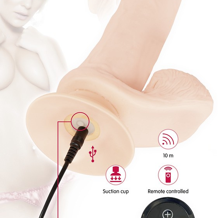 VIBRADOR REALISTA COM COMANDO SEM FIOS BENDABLE RC NATURE SKIN 14