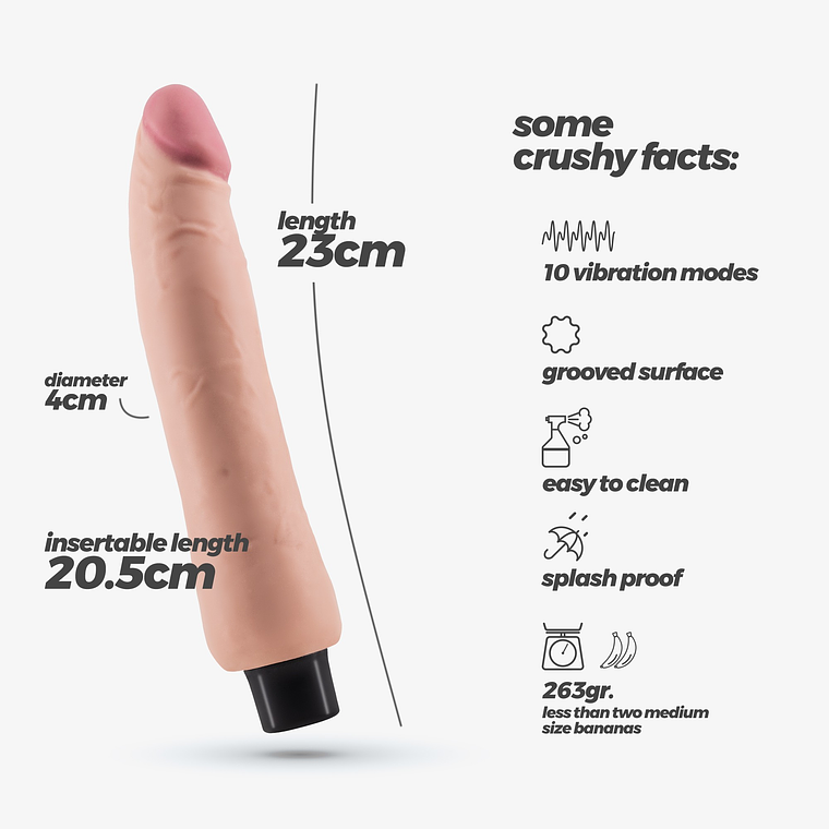 VIBRADOR REALÍSTICO CASANOVA CRUSHIOUS 10