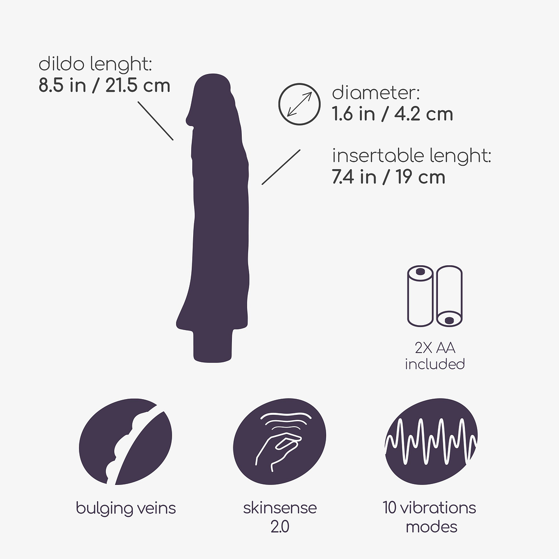 VIBRADOR REALÍSTICO GUIDO CRUSHIOUS 8