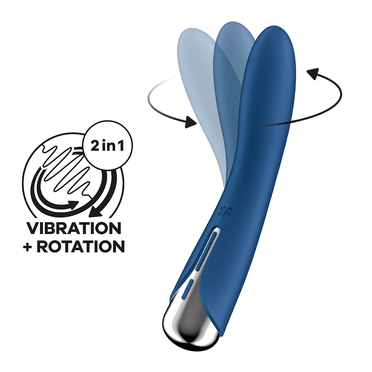 VIBRADOR SPINNING VIBE 1 AZUL SATISFYER 1