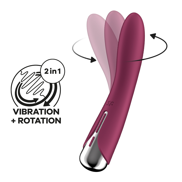 VIBRADOR SPINNING VIBE 1 VERMELHO SATISFYER 1