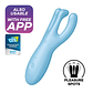 VIBRADOR THREESOME 4 COM APP SATISFYER AZUL - Thumbnail 1