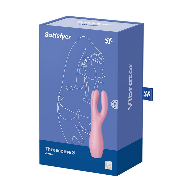 VIBRADOR THREESOME 3 LAY-ON VIBRATOR ROSA SATISFYER 2
