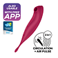 VIBRADOR TWIRLING PRO SATISFYER COM APLICAÇÃO CONNECT VERMELHO - thumbnail 1