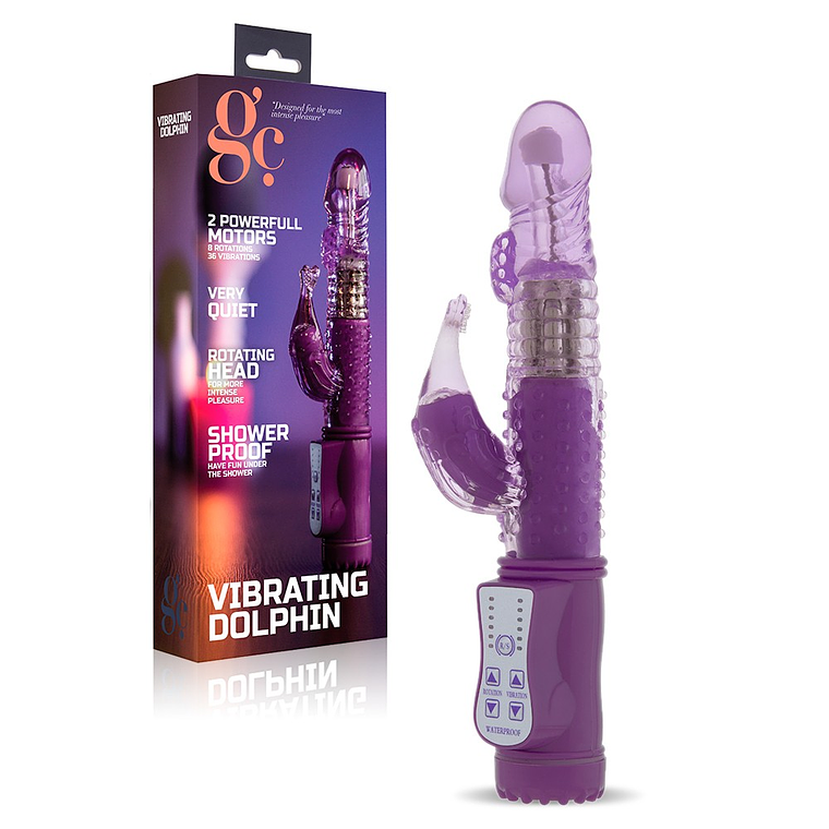 VIBRADOR VIBRATING DOLPHIN ROXO 2