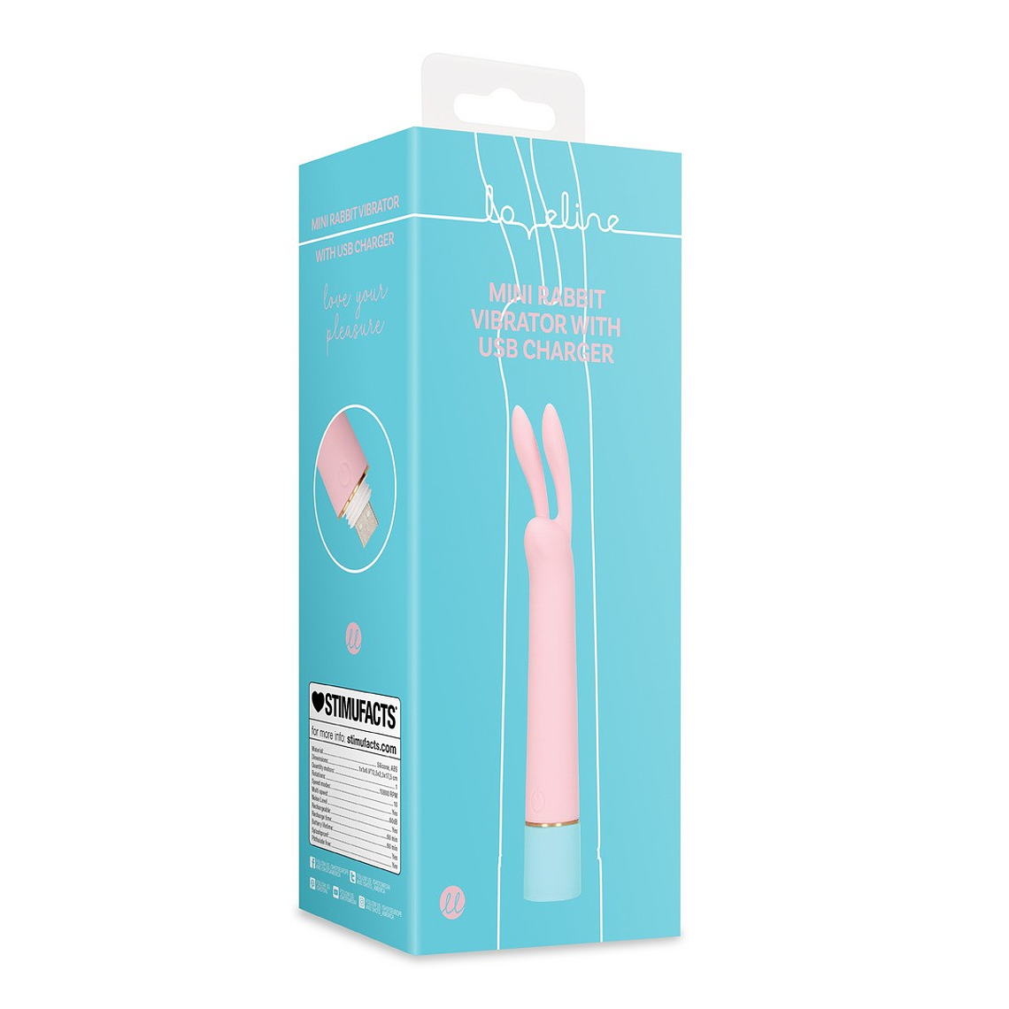 MINI VIBRADOR RABBIT ARCTIC BLUE LOVELINE 2