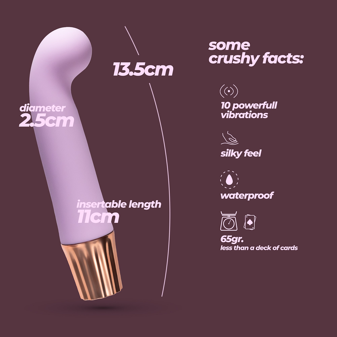 MINI VIBRADOR MELLOW GEE LAVANDA CRUSHIOUS 6