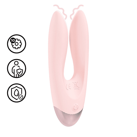 VIBRADOR AMOUR DUAL MOTOR VIBE ROSA LOVELINE 
