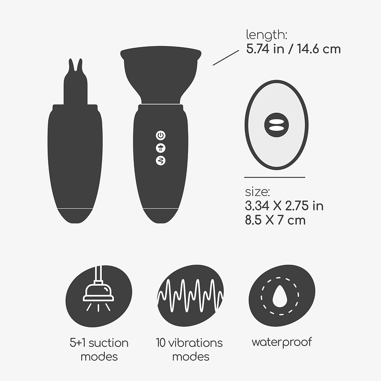 SCARLET BOMBA VULVAR ESTIMULADORA RECARREGÁVEL CRUSHIOUS 7