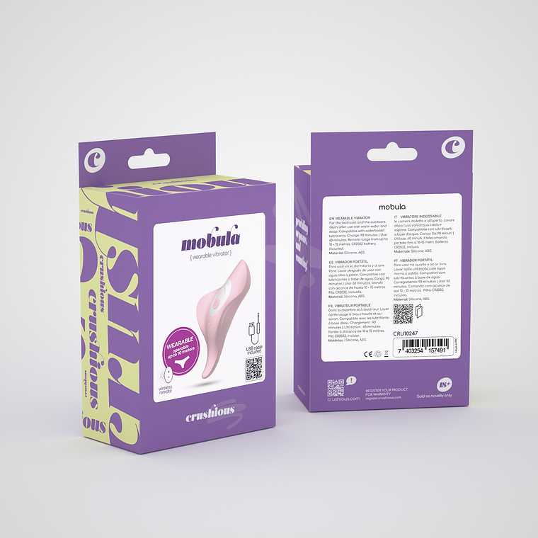 MOBULA VIBRADOR DE CUECA COM CONTROLO REMOTO CRUSHIOUS 9