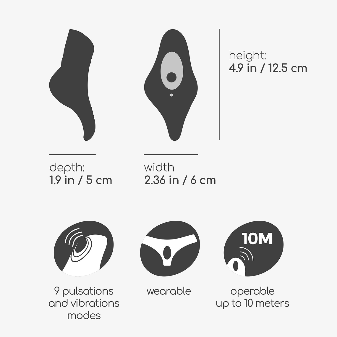 MOBULA VIBRADOR DE CUECA COM CONTROLO REMOTO CRUSHIOUS 10