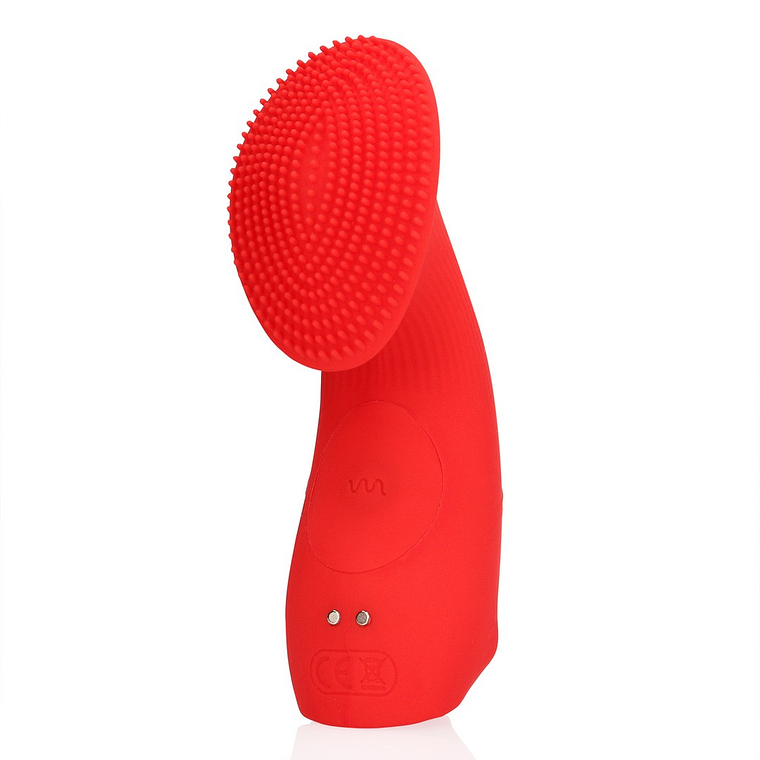 VIBRADOR DE DEDO COM TEXTURA SUNRISE RED LOVELINE 1
